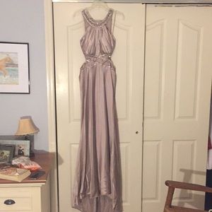 Rose colored prom dress
